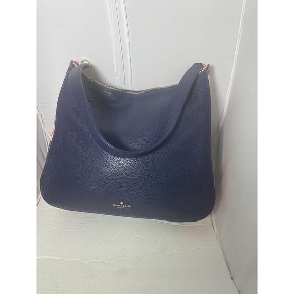 Kate Spade Kailee Handbag Tropical Toss Nightcap Blue Purse Shoulder Strap Bag - Picture 5 of 16